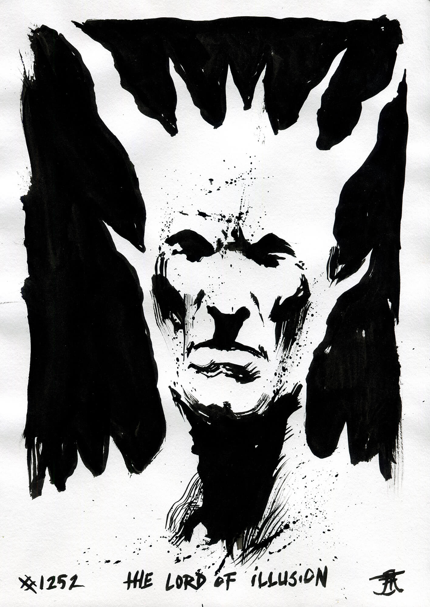 illusion monsters Kim Diaz Holm - Original artwork - Ink Monsters - #1252
