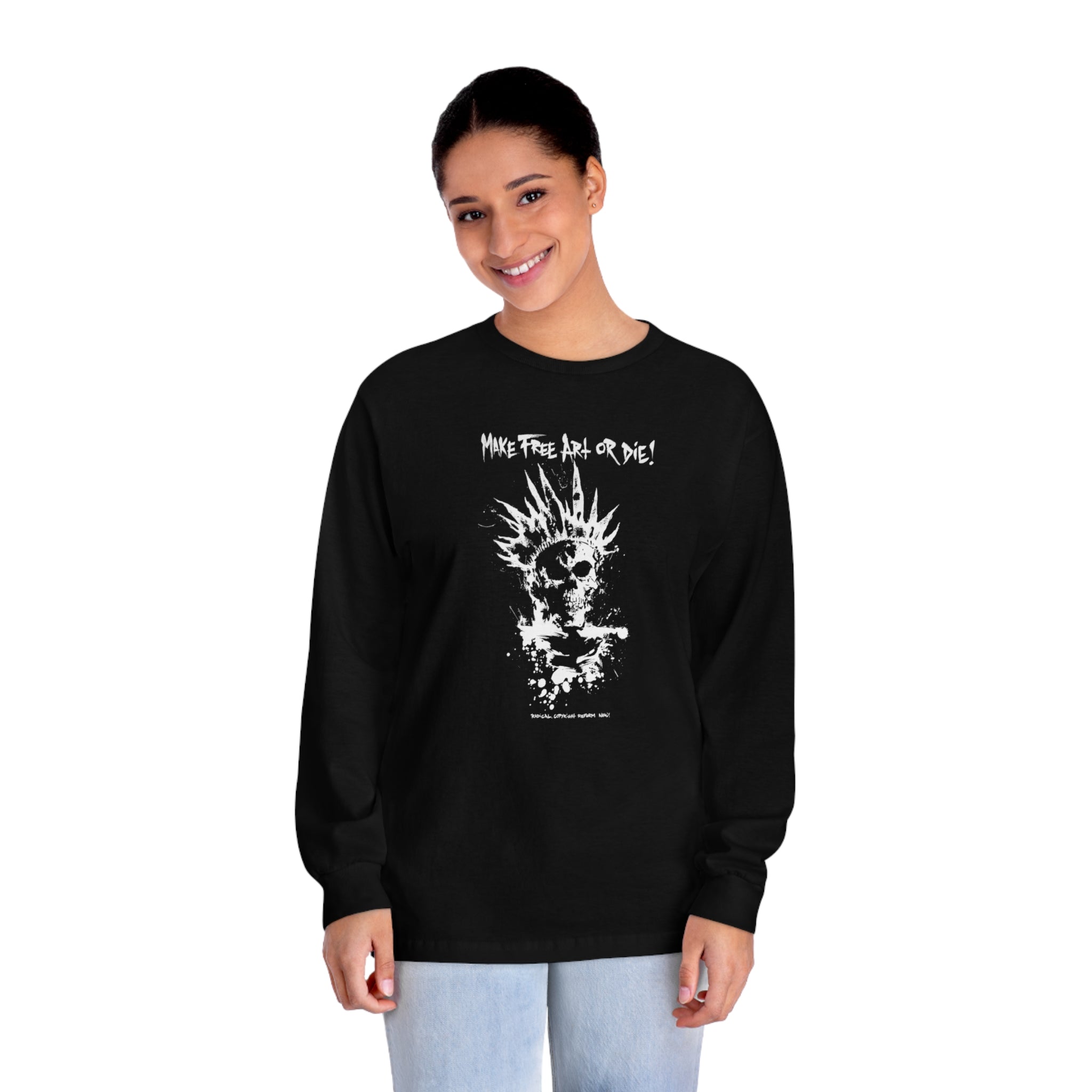 Long Sleeve: Make Free Art or Die!-Kim Diaz Holm