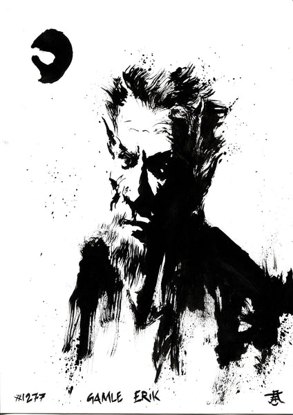 Kim Diaz Holm - Original artwork - Ink Monsters - #1277 - Gamle Erik