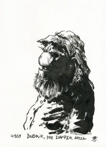 Kim Diaz Holm - Original artwork - Ink Monsters - #559 - Dudrik