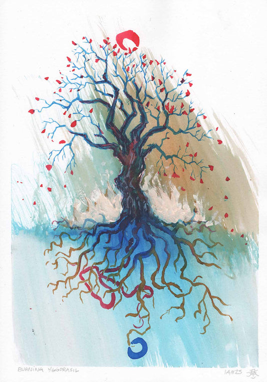 Original: Inkblot Alchemy - Burning Yggdrasil